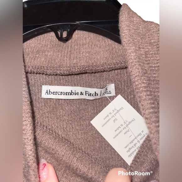Abercrombie & Fitch Cozy Knit Mini Dress - Brown - Size S - NWT - Picture 2 of 5